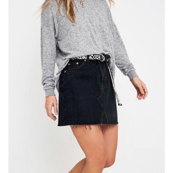 BDG Black Denim Mini Skirt - Picture 2 of 8